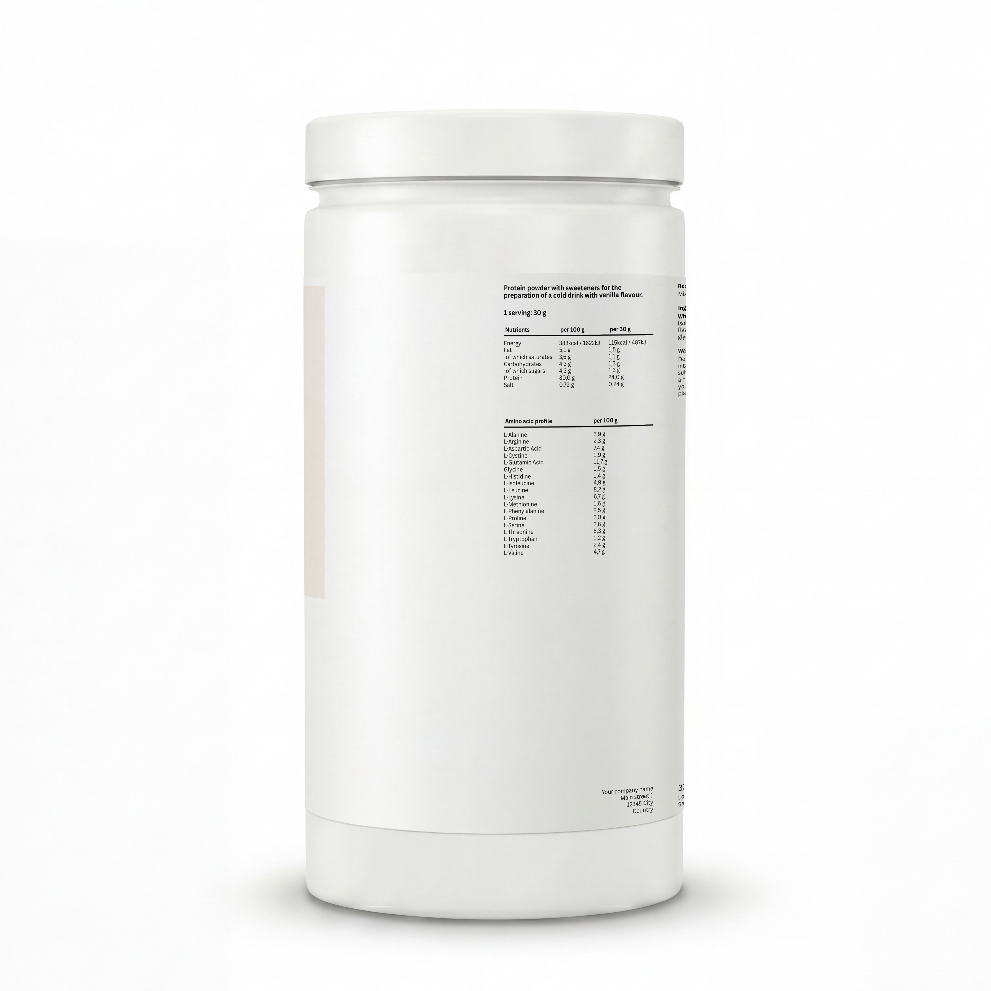 Whey Protein Vanilla - 1000g