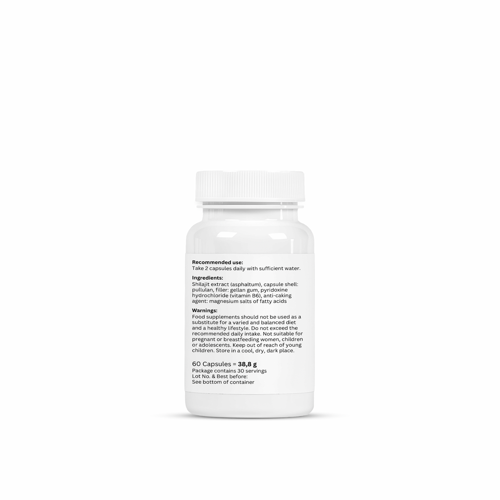 Shilajit + Vitamin B6 - 60 Capsules