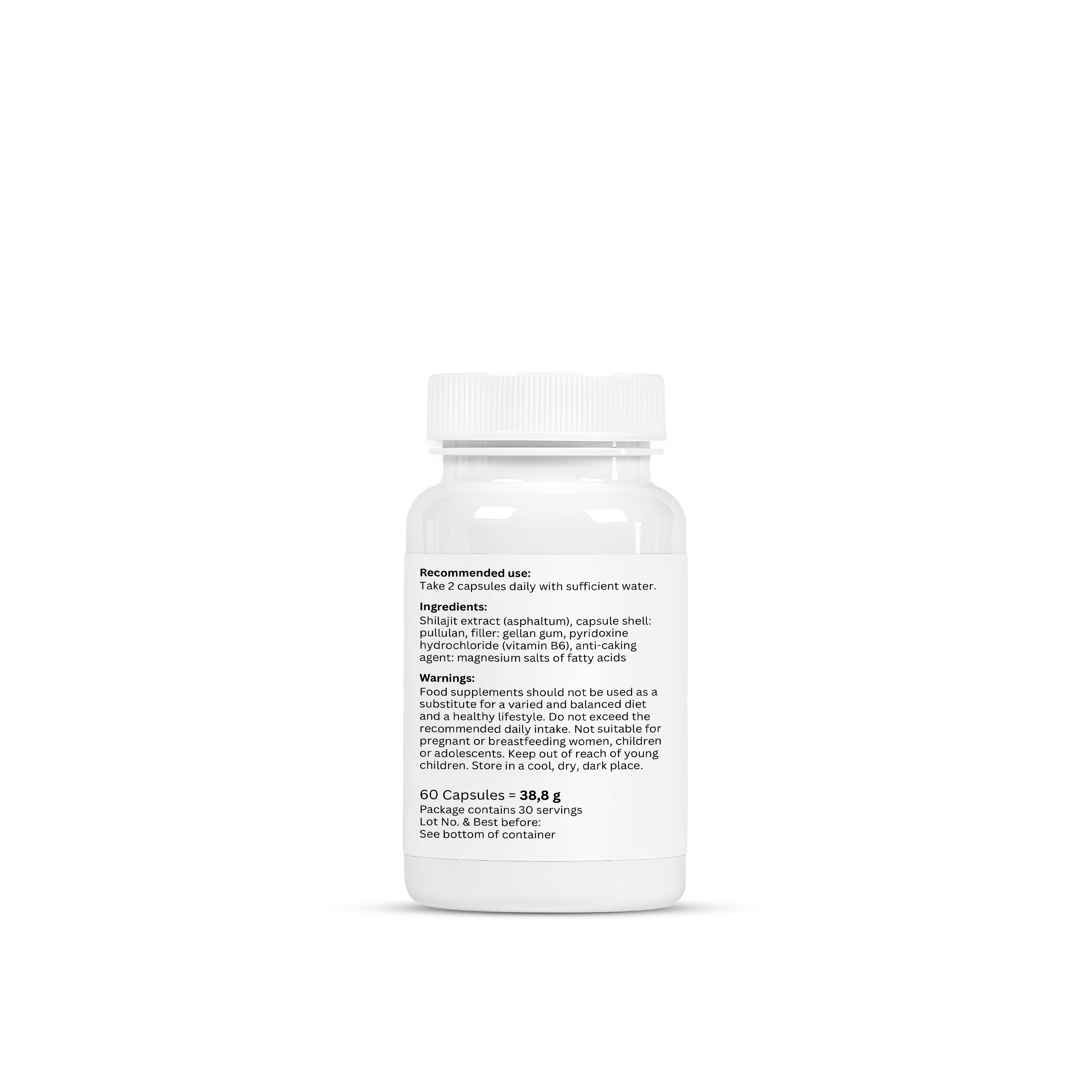 Shilajit + Vitamin B6 - 60 Capsules