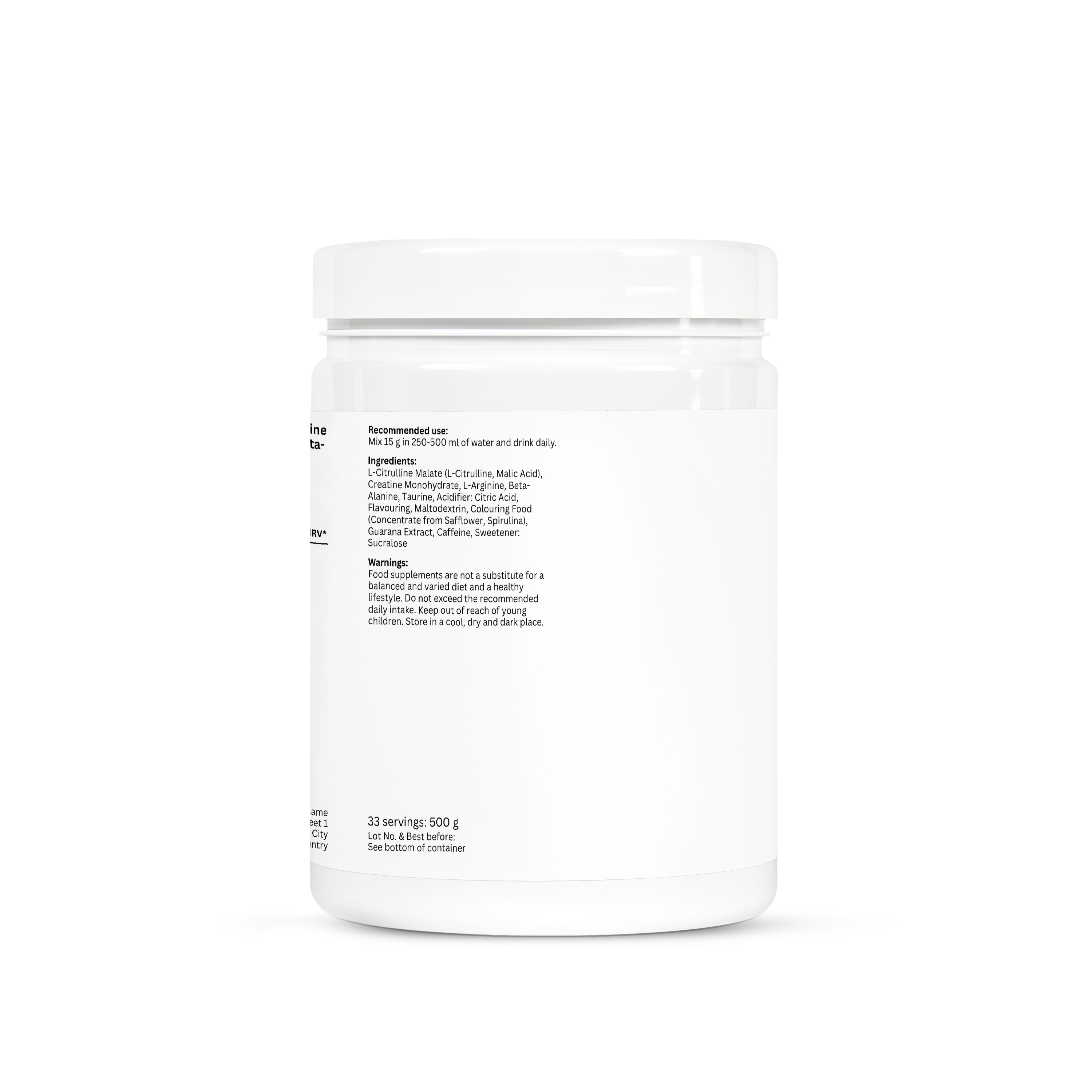 Pre-Workout Booster Green Apple - 500g