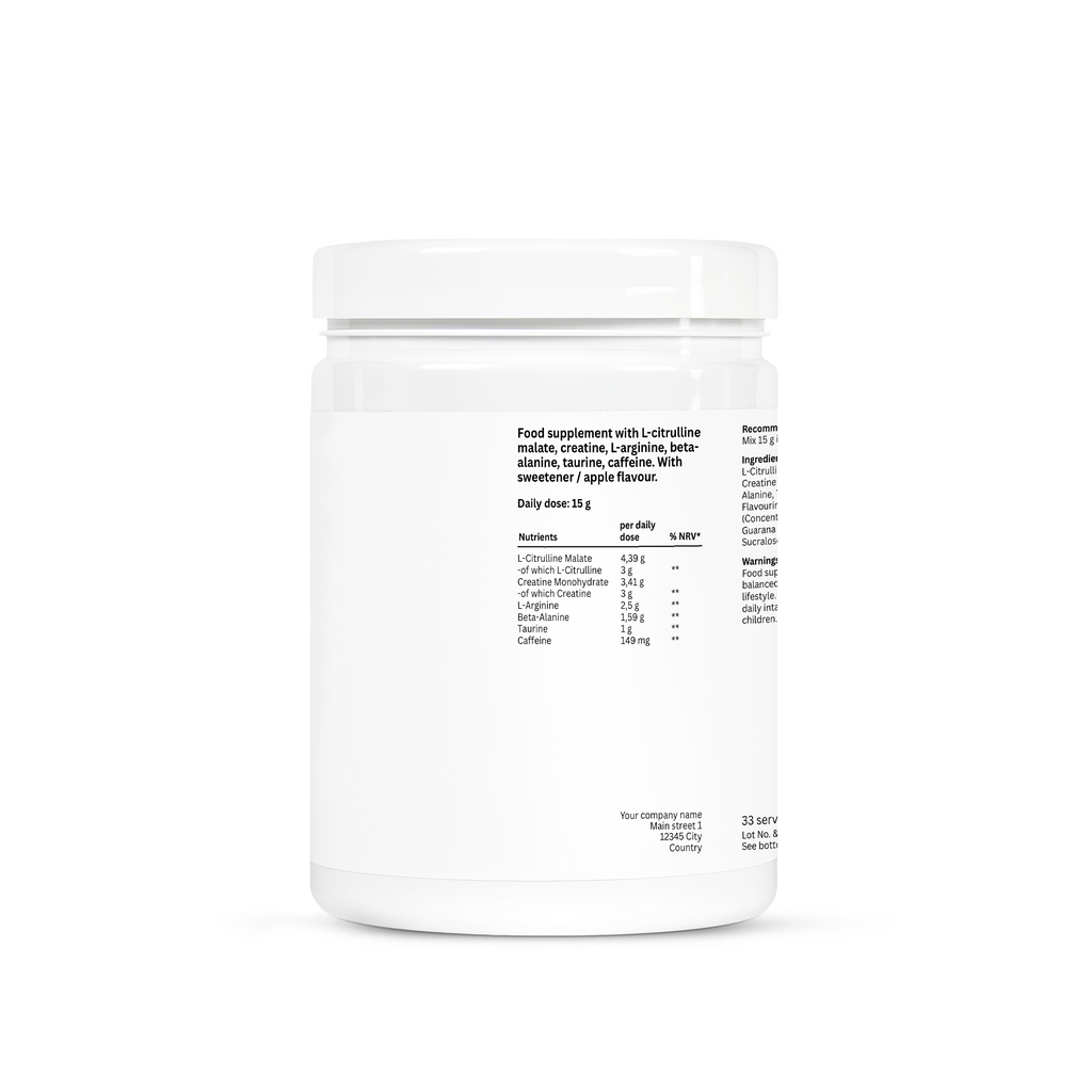 Pre-Workout Booster Green Apple - 500g